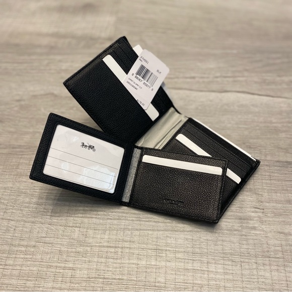 Coach 3 in 1 Black Calf Leather Wallet (NWT) - Picture 4 of 4